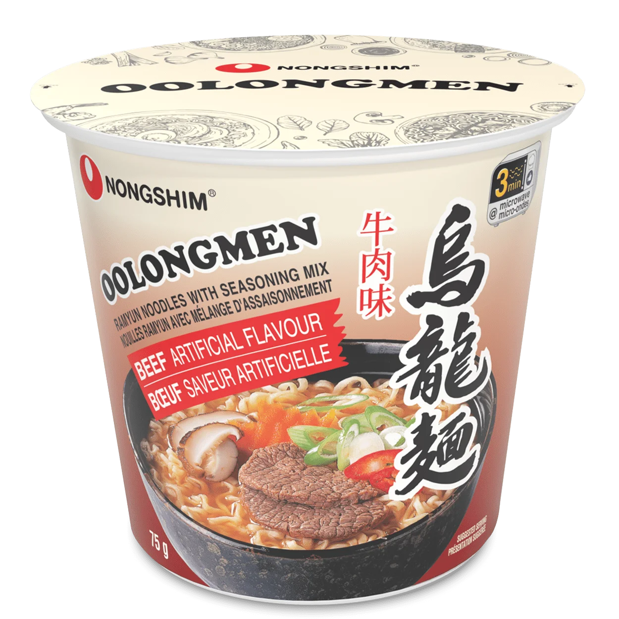 Nongshim Oolongmen Beef Cup